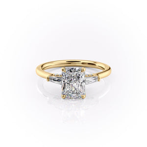 The Baguettes Megan Set With A 1 Carat Radiant Lab Diamond