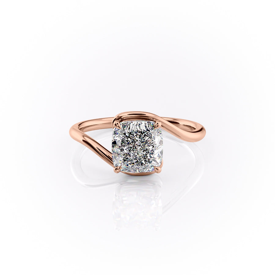 The Skyler Set With A 1 Carat Cushion Moissanite
