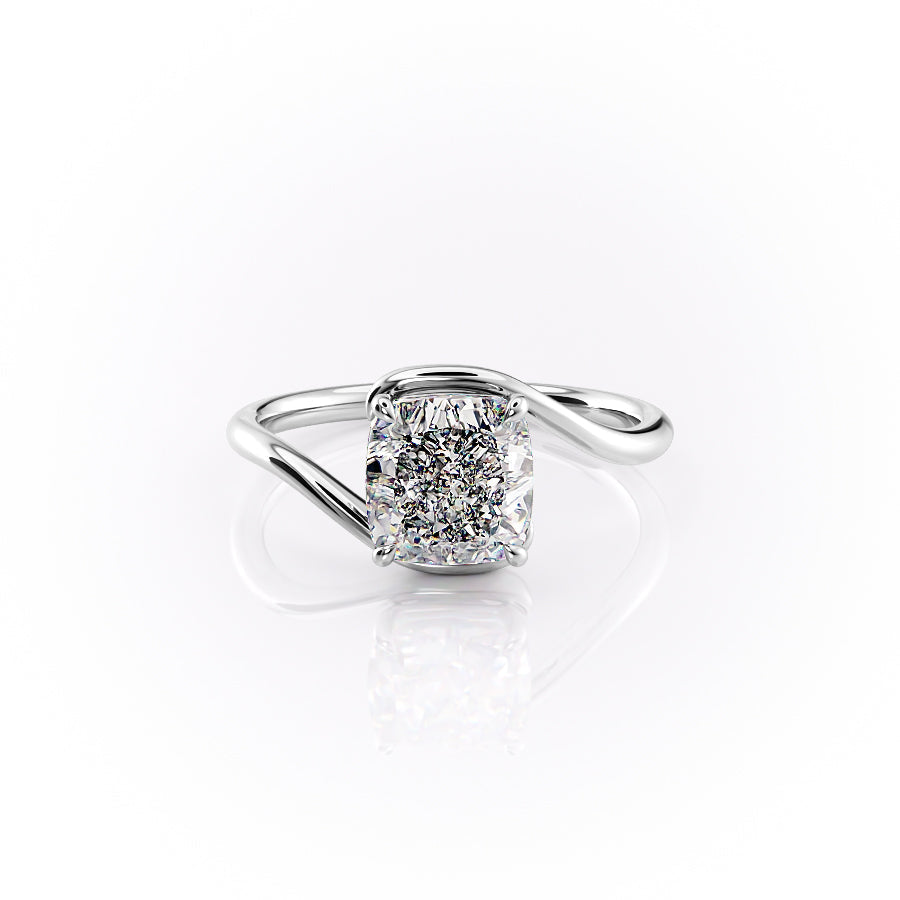 The Skyler Set With A 1.5 Carat Cushion Lab Diamond