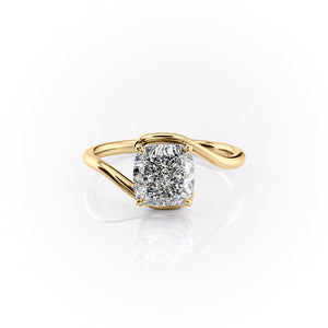 The Skyler Set With A 4 Carat Cushion Moissanite