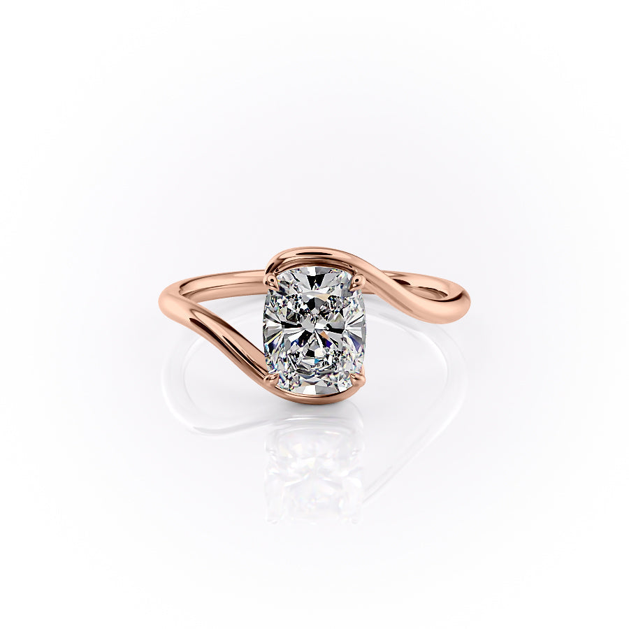 The Skyler Set With A 5 Carat Elongated Cushion Moissanite