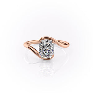 The Skyler Set With A 1 Carat Elongated Cushion Lab Diamond