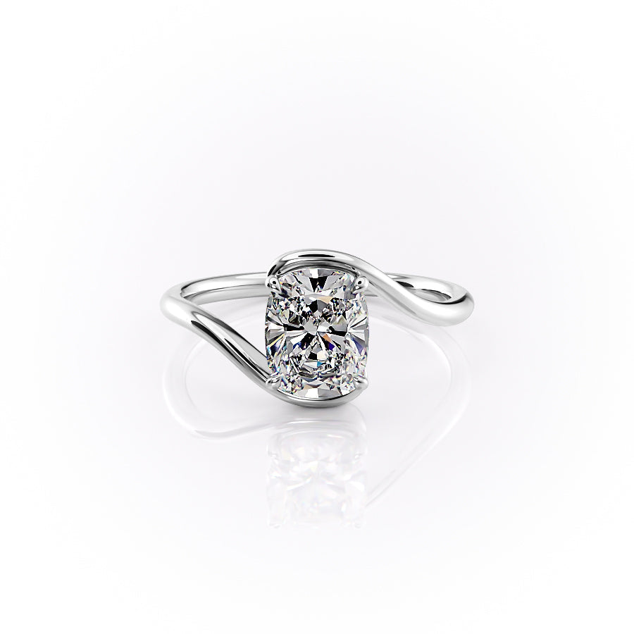 The Skyler Set With A 3 Carat Elongated Cushion Lab Diamond