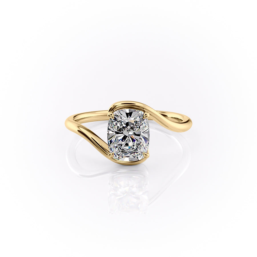 The Skyler Set With A 1 Carat Elongated Cushion Moissanite