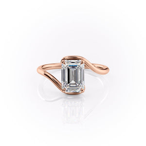 The Skyler Set With A 2 Carat Emerald Moissanite