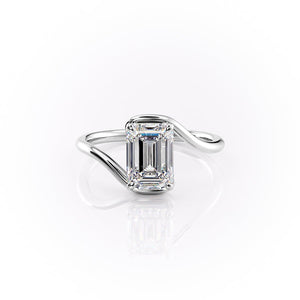 The Skyler Set With A 1 Carat Emerald Moissanite