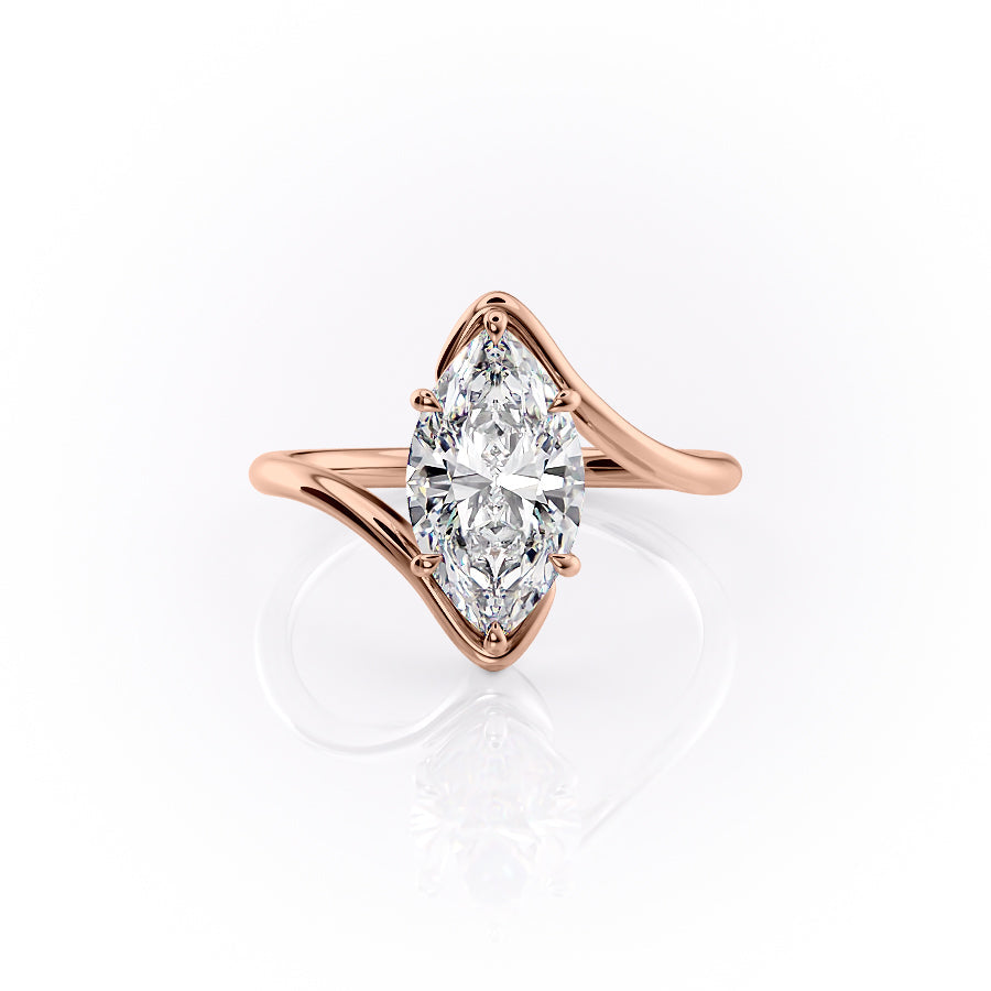 The Skyler Set With A 2 Carat Marquise Moissanite