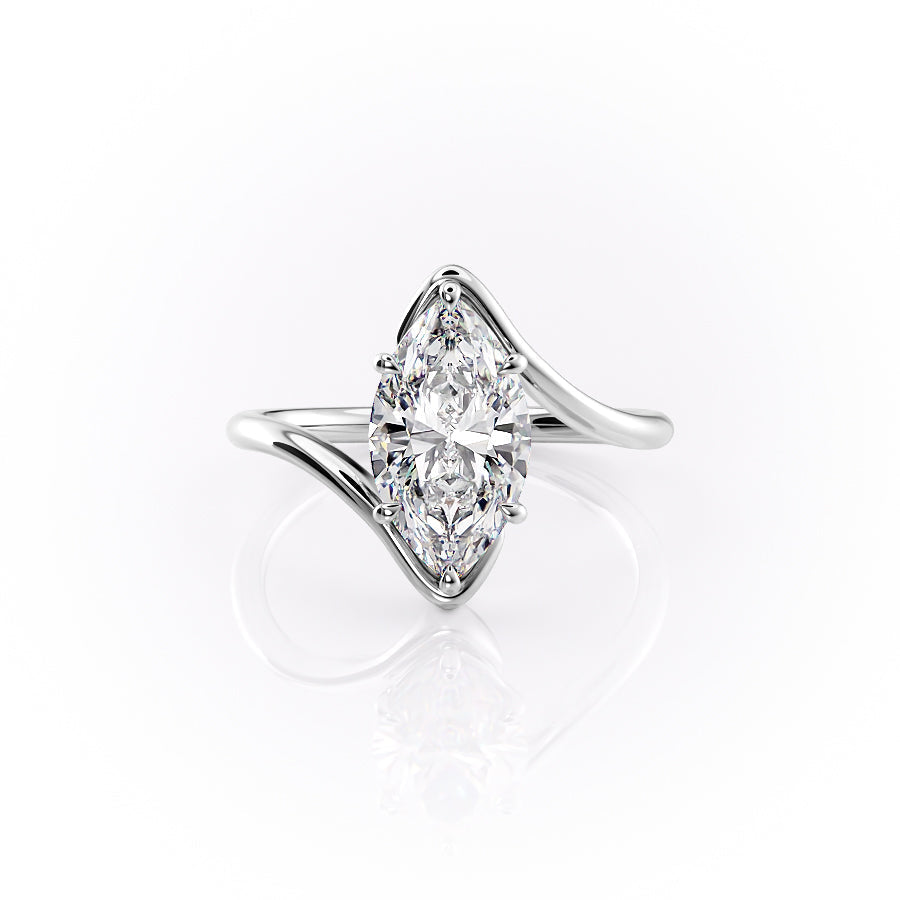 The Skyler Set With A 3 Carat Marquise Moissanite