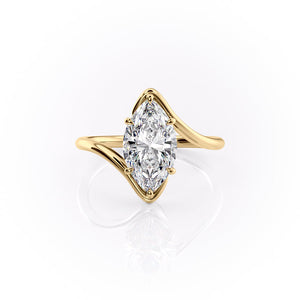 The Skyler Set With A 3 Carat Marquise Moissanite