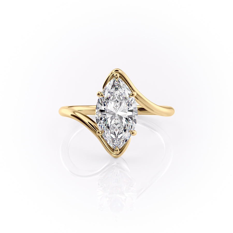 The Skyler Set With A 3 Carat Marquise Moissanite