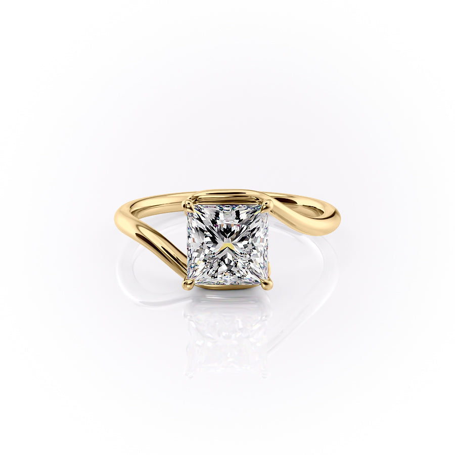 The Skyler Set With A 4 Carat Princess Moissanite