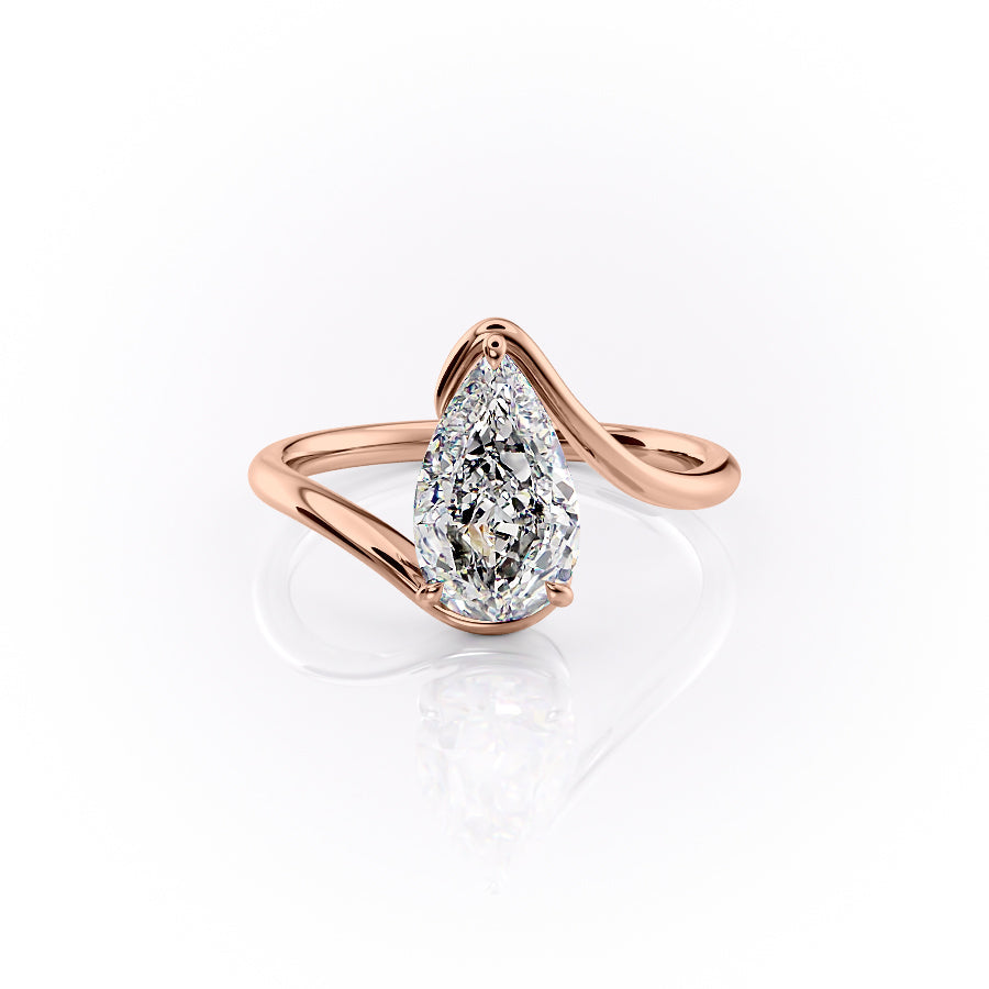 The Skyler Set With A 4 Carat Pear Moissanite