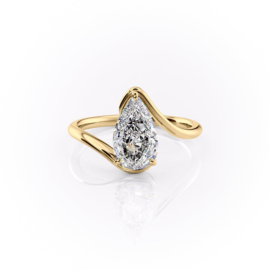 The Skyler Set With A 2 Carat Pear Lab Diamond