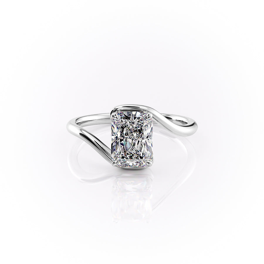 The Skyler Set With A 2.5 Carat Radiant Lab Diamond