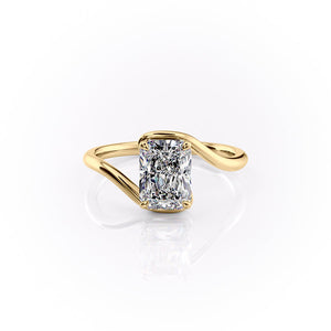 The Skyler Set With A 2.5 Carat Radiant Lab Diamond