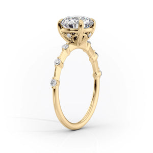 The Penelope Set With A 2 Carat Oval Lab Diamond