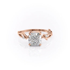 The Twig Set With A 1 Carat Cushion Lab Diamond
