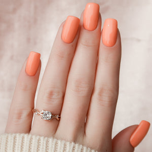 The Twig Set With A 2 Carat Cushion Moissanite