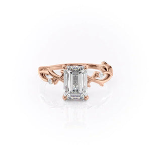 The Twig Set With A 2 Carat Emerald Moissanite