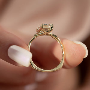 The Twig Set With A 3 Carat Emerald Lab Diamond