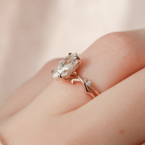 The Twig Set With A 1 Carat Marquise Lab Diamond