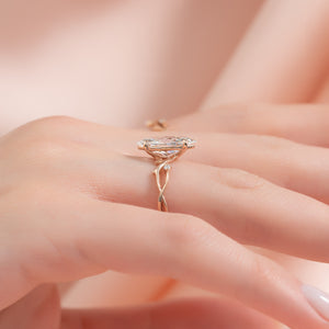 The Twig Set With A 1 Carat Marquise Lab Diamond