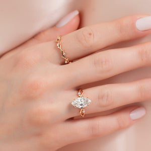 The Twig Set With A 1 Carat Marquise Lab Diamond