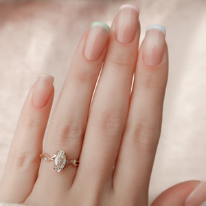 The Twig Set With A 1 Carat Marquise Lab Diamond
