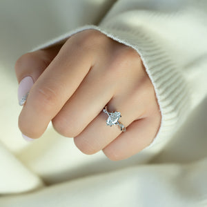 The Twig Set With A 2 Carat Marquise Moissanite