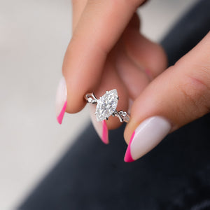 The Twig Set With A 2 Carat Marquise Moissanite