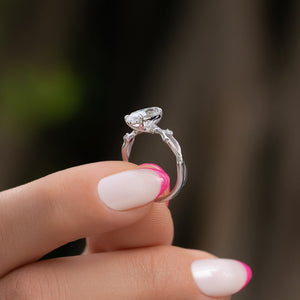 The Twig Set With A 2 Carat Marquise Moissanite