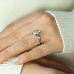 The Twig Set With A 2 Carat Marquise Moissanite