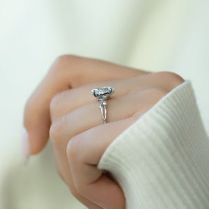 The Twig Set With A 2 Carat Marquise Moissanite