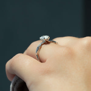 The Twig Set With A 2 Carat Marquise Moissanite