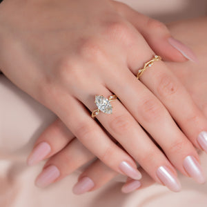 The Twig Set With A 4 Carat Marquise Moissanite
