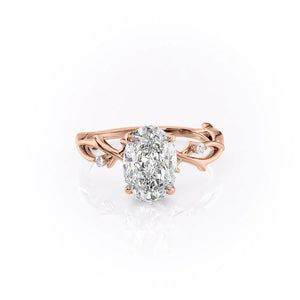 The Twig Set With A 3 Carat Oval Moissanite