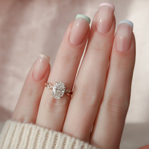 The Twig Set With A 4 Carat Oval Moissanite