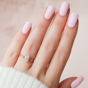 The Twig Set With A 4 Carat Oval Moissanite
