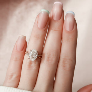 The Twig Set With A 4 Carat Oval Moissanite