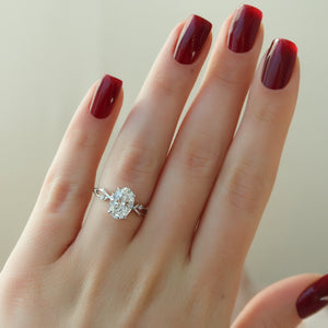 The Twig Set With A 3 Carat Oval Moissanite