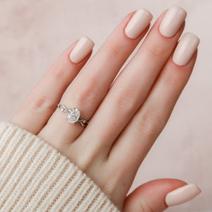 The Twig Set With A 3 Carat Oval Moissanite