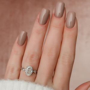 The Twig Set With A 3 Carat Oval Moissanite