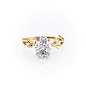 The Twig Set With A 1 Carat Oval Moissanite