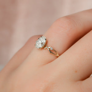 The Twig Set With A 4 Carat Oval Moissanite