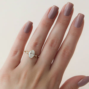 The Twig Set With A 4 Carat Oval Moissanite