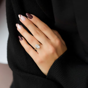 The Twig Set With A 4 Carat Oval Moissanite