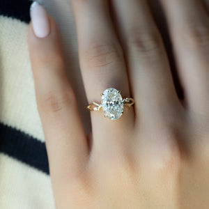The Twig Set With A 4 Carat Oval Moissanite