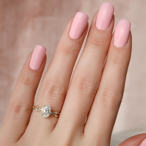 The Twig Set With A 4 Carat Oval Moissanite