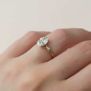 The Twig Set With A 4 Carat Oval Moissanite
