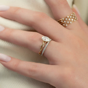 The Twig Set With A 4 Carat Oval Moissanite